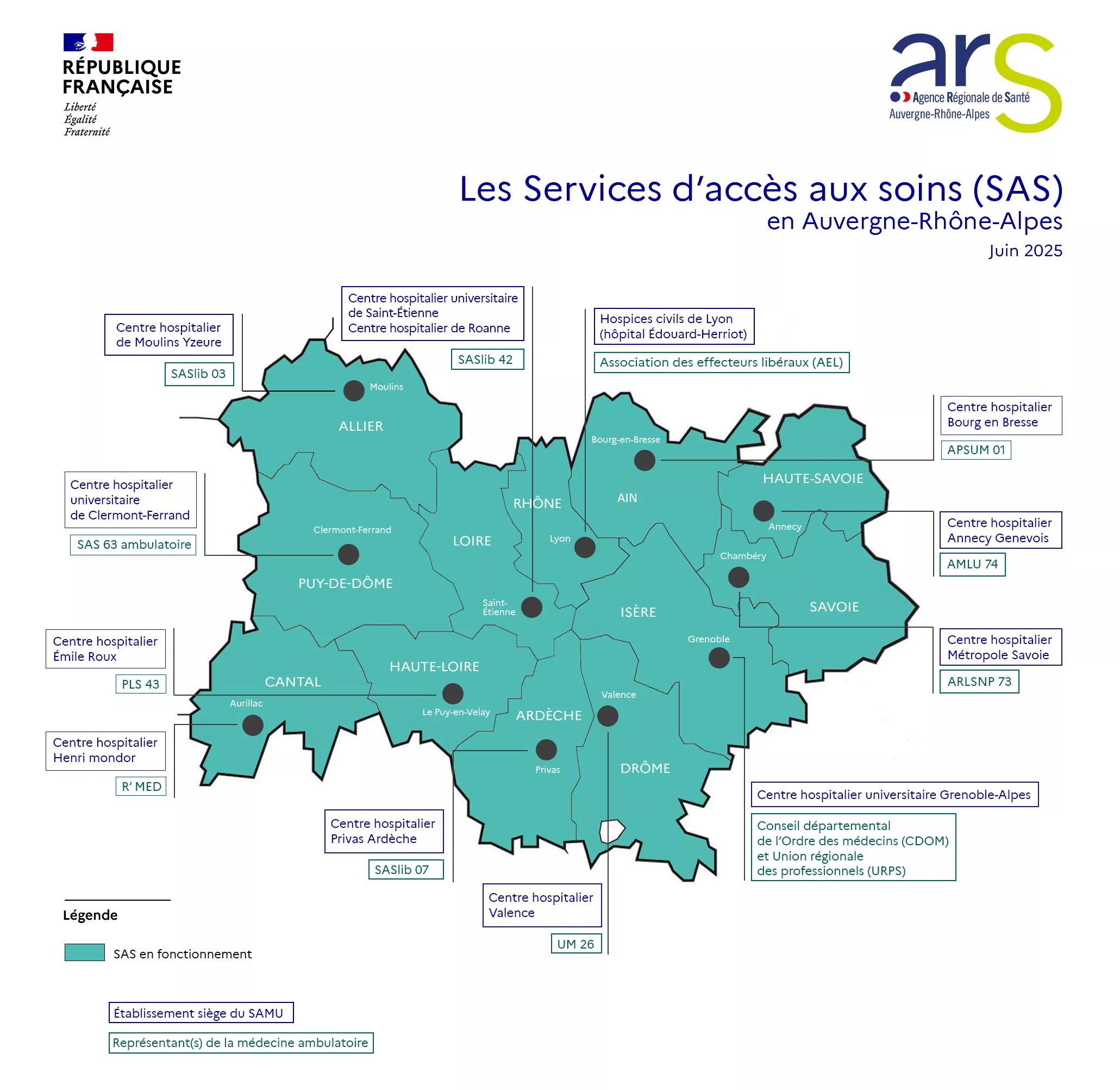 Cartographie des SAS - voir description détaillée ci-après