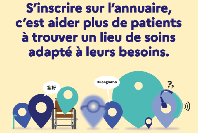 S'inscrire sur l'annuaire, c'est aider plus de patients à trouver un lieu de soins adapté à leurs besoins