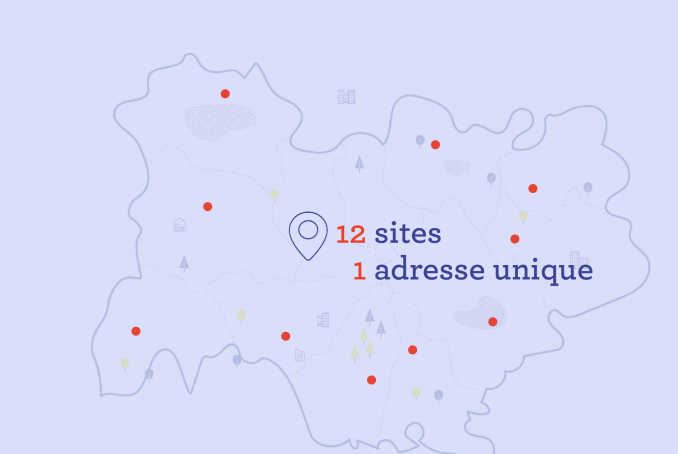 12 sites, une adresse unique