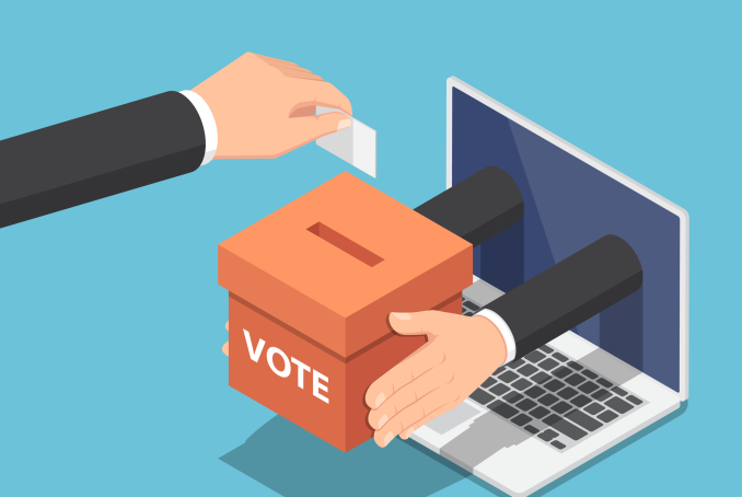Illustration d'un vote électronique