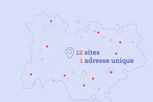 12 sites, une adresse unique